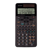 Sharp - EL520XTBK - Calculatrice scientifique 420 fonctions à 12 chiffres - Noire-Exécute 419 fonctions, 52 constantes physiques et 44 conversions d'unités