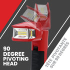 Bell+Howell - Lampe de poche à faisceau large - Rouge-Tête pivotante à 90 degrés pour diriger la lumière là où vous en avez besoin.