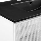 Modway - Calla 36" perforé Métal Vanette de salle de bain - Noir Blanc-8