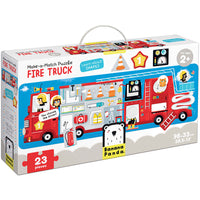 Banana Panda - Puzzle à assembler, camion de pompiers-Le puzzle parfait et l'activité d'apprentissage pour les enfants qui aiment l'espace - le grand puzzle spatial présente des illustrations détaillées, notamment des planètes, des objets courants et des personnages importants de l'exploration spatiale