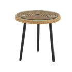 Manhattan Comfort - Ensemble moderne de 3 pièces Benson pour patio avec fauteuils à bascule - Crème-10