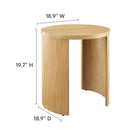 Modway - Aspect Bois rond Table d’appoint - Chêne-Présentoir polyvalent pour plantes