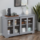 HOMCOM - Buffet empilable 42 po L - gris clair-Le dessus spacieux permet d'exposer ou de ranger vos ustensiles de cuisine 