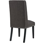 Modway - Baron Tissu Chaise à manger - Brown-Tissu fin en polyester