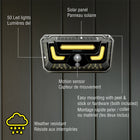 Bell + Howell - Bionic Flood Light ASON TV 108 Lumières solaires à DEL avec détecteur de mouvement-Suffisamment durable pour résister à des conditions météorologiques extrêmes telles que de fortes pluies, la chaleur et la neige, vous pouvez l’utiliser en toute saison pour n’importe quelle raison