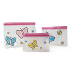 Sully - Ensemble de sacs à collation PEVA 3 pièces - Papillon-Lavage à la main seulement