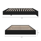 Nexera - Lit plateforme double, Noir-7