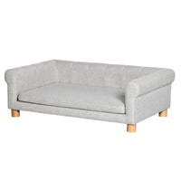 PawHut - Canapé moderne pour animaux, chat ou lit moyen/grand avec coussin de siège amovible - gris clair-Modélisation simple du canapé, style de design moderne, avec la fonction la plus pratique 