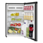 Magic Chef - Mini-réfrigérateur de 4,4 pi³ aspect inox avec compartiment congélateur-Réglage de la température et dégivrage par bouton-poussoir 