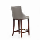 Manhattan Comfort - Shubert tabouret de bar moderne 22,64" en similicuir rembourré - taupe foncé-Fait pour durer. Produit de qualité commerciale