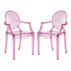 Modway - Casper Fauteuils de salle à manger Ensemble de 2 - Rose-Pour un usage extérieur/intérieur