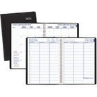 Staples - Agenda hebdomadaire/mensuel 2026 - 11 po H x 8 po l - noir - bilingue-Planification verticale des rendez-vous avec sections lignees, lundi au vendredi de 7 h 00 à 20 h 45, le samedi de 7 h 00 à 18 h 45, à 15 minutes d'intervalle, le dimanche possede un espace ligne