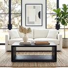 Hudson&Canal - Table basse rectangulaire Osmond 48 po de largeur - Grain noir-Finition en grain noir aspect bois