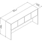 Bush Business Furniture Studio C Clapier de 72 po de largeur - blanc (SCH172WH)-Conforme aux normes ANSI/BIFMA en matière de sécurité et de performance