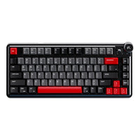 Cybeart - Nighthawk 75 Clavier De Jeu Sans Fil Tri-Mode Rgb Tkl - Black-Clavier à 75 % avec connectivité triple (Bluetooth 5.1 / sans fil 2,4 GHz et USB), 81 touches et une molette de volume dédiée, conçu pour une utilisation efficace et un contrôle multimédia rapide. Cadre en ABS de haute qualité pour une robustesse, une stabilité, une légèreté et une esthétique élégante
