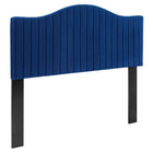 Modway - Brielle Chenal Touffé Performance Velvet Tête de lit King/King de Californie, Marine-Tête de lit Channel Tufted King/California King