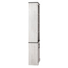 Prepac - Bibliothèque haute Rustic Ridge 79,75 po avec portes, cabinet de rangement avec portes et étagères - Blanc vieilli-8
