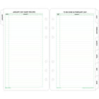 Day-Timer - Recharge d’agenda mensuel (2 pages par mois) 2027 - format portable - 6 3/4 po H x 3 3/4 po l - anglais-12 mois à onglet : janvier 2027 à décembre 2027