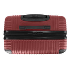 Swiss Mobility - Valise de cabine rigide 21.75 po de la collection JFK - Rouge-Roues pivotantes simples à 360 degrés pour un roulement sans effort, doux et silencieux