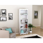 Sonax – Bibliothèque de la collection Hawthorn, 72 po de hauteur, blanc givré -Conception contemporaine facile à assembler