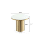 Manhattan Comfort - Ensemble de 2 tables basses et d’appoint Glenn moderne et glamour - Or-Le plateau de la table basse mesure 31,49 pouces de diamètre Le plateau de la table d’appoint mesure 19,68 pouces de diamètre