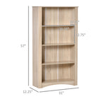 HOMCOM - Bibliothèque à 4 niveaux pour bureau, salon - chêne-Assemblage requis 