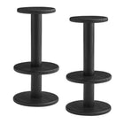 Modway - Neo Rond de 15 pouces Terrasse extérieure Bois Tabourets de bar patio - Noir-Bois d’acacia massif