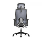 Kopplen - Chaise De Bureau Avec Appui-tête Et Accoudoirs - Gris-Hauteur lombaire personnalisée et dossier inclinable.