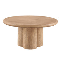 Modway - Tori Rond de 31 pouces Terrasse extérieure Béton Table à manger - Chêne-Construction en béton massif
