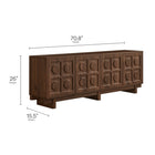 Modway - Knox 71 pouces Meuble TV, Noyer-Construction en mélange de bois