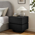 Modway - Koval 2 tiroirs Table de chevet - Noir-Socle cylindrique
