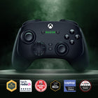 Razer - Wolverine V3 Pro Manette Sans Fil pour XBSX, PC - Noir-Razer pro hypertriggers: Réponse instantanée avec des gâchettes de clic de souris ultrarapides. Passez de l'activation instantanée avec un temps de course nul à la commande analogique ultra-précise grâce à deux verrous faciles d'accès sur le dessous de la manette. Ressentez chaque pression sur la gâchette grâce aux vibrations haptiques intégrées et plongez au cœur de l'action
