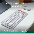 Logitech - Pop Icon ensemble clavier et souris Bluetooth - Blanc cassé-Conçu pour ne pas ressembler aux autres: cet ensemble clavier et souris sans fil compact est tout sauf ordinaire. Son design moderne et profilé en plastique recyclé est disponible en couleurs assorties
