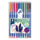 Staedtler - Feutres Triplus Broadliner – 1,0 mm – couleurs assorties – paquet de 10-Pointe large