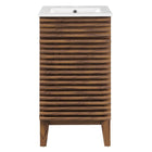 Modway - Render 18" Armoire à coiffeuse de salle de bain - Blanc noyer-9