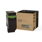 Ecotone Lexmark 75M10Y0 Cartouche de toner remanufacturée - Rendement standard - Jaune-Le rendement standard est idéal pour les besoins d'impression quotidiens