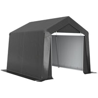 Outsunny - Abri portable 10 pi x 10 pi - gris foncé-Le toit épais en PE et les parois latérales bloquent les rayons UV et la pluie légère  
