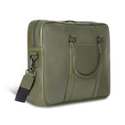 Champs - Onyx Collection Porte-documents Slim en cuir - Khaki-Poche intérieure zippée avec protection RFID