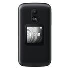 TCL - Téléphone intelligent pliable 2,8 po – 1 Go RAM – Volcano Noir – Débloqué-Deux écrans dotés d’une interface intuitive – un écran de prévisualisation externe de 1,44 po pour des notifications faciles à lire et un écran interne de 2,8 po, comprenant de nombreuses fonctions d’accessibilité