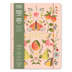 Orange Circle - Studio 2027 Agenda mensuel Just Right - 9-3/4 po x 7-1/2 po - Fruits et flore - Bilingue-Doté d’une bande élastique pour la fermeture et d’une pochette de rangement intérieure