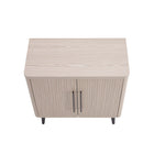 Manhattan Comfort - Jodie 31,1 po Buffet d’Appoint Style Mid-Century Modern - Chêne Blanchi-Assemblage à domicile requis Tout le matériel inclus