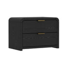 Manhattan Comfort - Table de nuit moderne Grace 28" à 2 tiroirs - Noir et Or-9