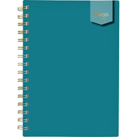 Mead - Agenda hebdomadaire/mensuel sarcelle vraie 2026 - 8-1/2 po H x 5 1/2 po l - sarcelle - bilingue-15 mois : octobre 2025 à décembre 2026 + 3 pages mensuelles de janvier, février et mars 2027