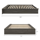 Nexera - Lit Plateforme Queen James en Chêne Gris-7