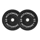 MotionGrey - Disques de musculation premium - Disques olympiques pour barre d’haltérophilie - 15 lb - Lot de 2-Plaques avec revêtement en caoutchouc durable : Revêtement épais qui réduit le bruit, protège le sol et assure une durabilité à long terme