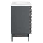 Modway - Render 30" Armoire à coiffeuse de salle de bain - Gris blanc-Comptoir intégré