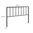 Modway - Tatum Métal Tête de lit complète, Noir-Construction en fer revêtu de poudre