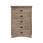 Prepac – Commode Salt Spring à 5 tiroirs, gris délavé (DDC-3345)-Fini de laminé gris délavé