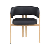 Brassex - Chaise de visite 439672 Brayden - ensemble de 2 - noire-Comprend : 2 chaises de salle à manger