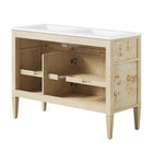 Modway - Elysian 48" Meuble de salle de bain à double lavabo - Burl-Placage en bois de burl et de mangue